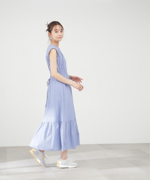 「N.（N. Natural Beauty Basic）」 ノースリーブワンピース SMALL コーラルピンク レディース_画像9