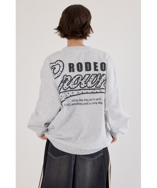 【美品】ロデオクラウンズビッグRロゴスウェット 美品 RODEO CROWNS ロデオクラウンズ ビッグロゴ パッチ スウェット
