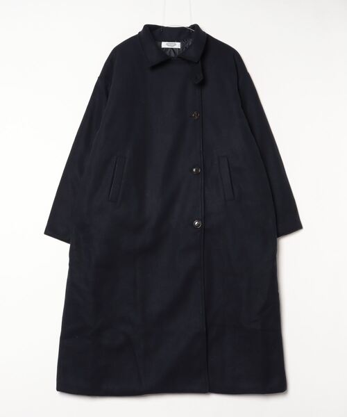 「Auntie Rosa Holiday」 ステンカラーコート SMALL ネイビー レディース_画像2