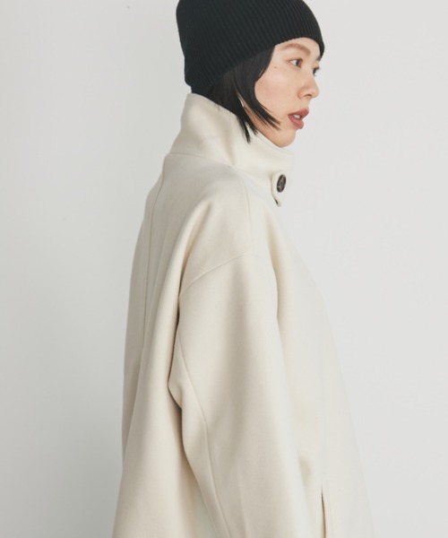 「Auntie Rosa Holiday」 ステンカラーコート SMALL ネイビー レディース_画像4