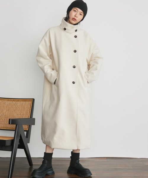 「Auntie Rosa Holiday」 ステンカラーコート SMALL ネイビー レディース_画像7