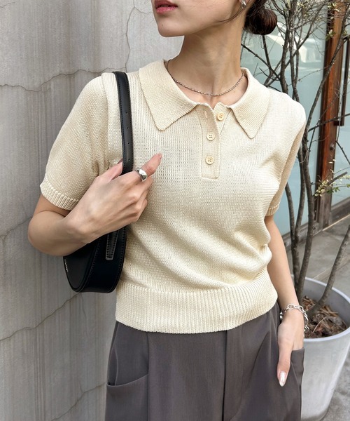 NOGLE ポロシャツ ポロ 「NOGLE/ノグル」コンパクトサマーニットポロ
