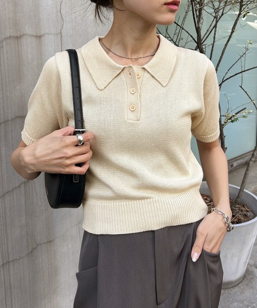 NOGLE ポロシャツ ポロ 「NOGLE/ノグル」コンパクトサマーニットポロ