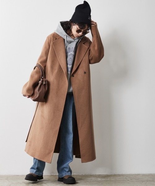 「CHIC STYLE」 チェスターコート 4L キャメル レディース_画像3