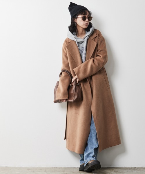 「CHIC STYLE」 チェスターコート 4L キャメル レディース_画像4