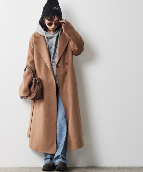「CHIC STYLE」 チェスターコート 4L キャメル レディース_画像6