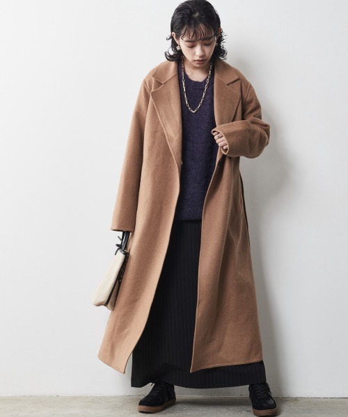 「CHIC STYLE」 チェスターコート 4L キャメル レディース_画像8
