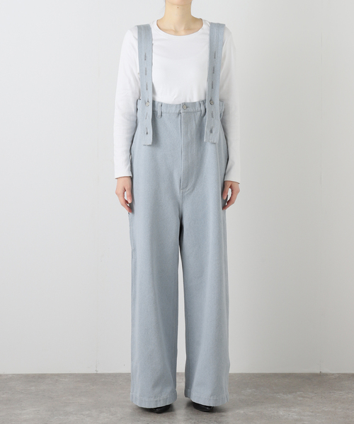 サロペット オーバーオール QUIITO RECICLE WORK OVERALL Q26S-D133：オーバーオール レディースの画像