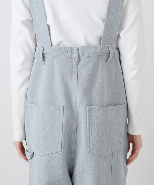 サロペット オーバーオール QUIITO RECICLE WORK OVERALL Q26S-D133：オーバーオール レディースの画像