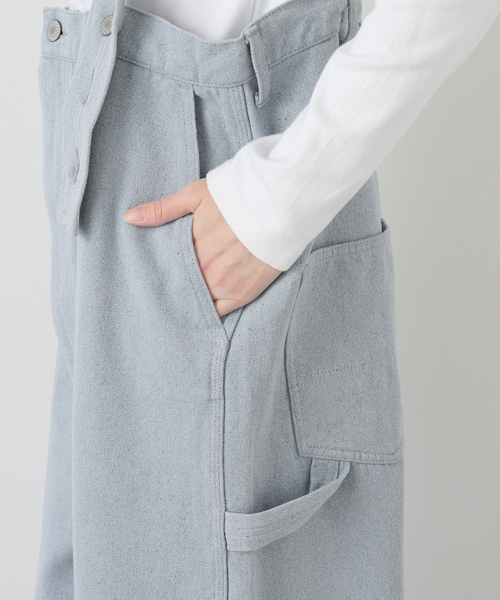 サロペット オーバーオール QUIITO RECICLE WORK OVERALL Q26S-D133：オーバーオール レディースの画像
