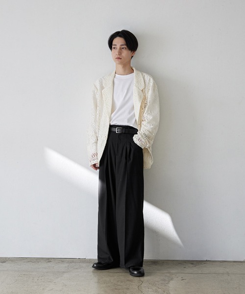 「Nilway」 テーラードジャケット LARGE アイボリー メンズ_画像2