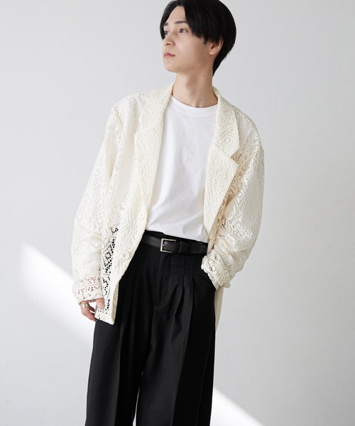 「Nilway」 テーラードジャケット LARGE アイボリー メンズ_画像8