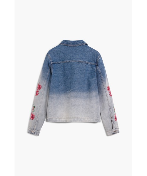 Desigual(デシグアル) デニムジャケット gジャン カラフル花柄刺繍 Desigual(デシグアル) デニムジャケット gジャン カラフル花柄刺繍
