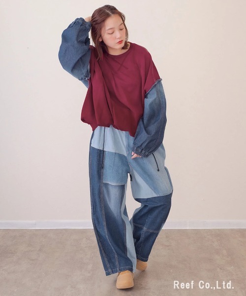 mililopiulu ワイドパンツ ジーンズ デニム デニムパンツ mililopiulu 