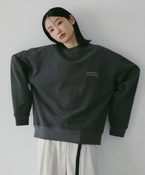 anuke（アンヌーク） トレーナー スウェット Embroidery Logo Sweat