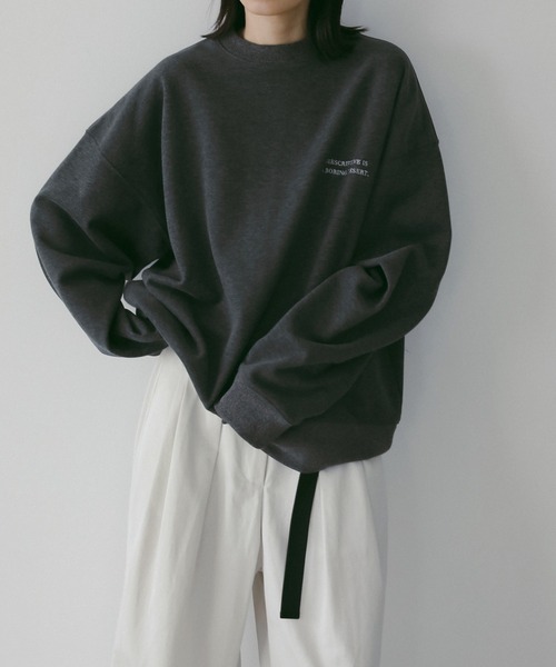 anuke（アンヌーク） トレーナー スウェット Embroidery Logo Sweat