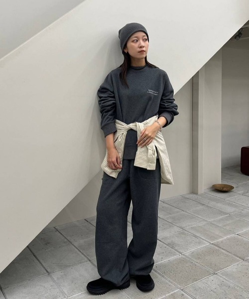 anuke（アンヌーク） トレーナー スウェット Embroidery Logo Sweat