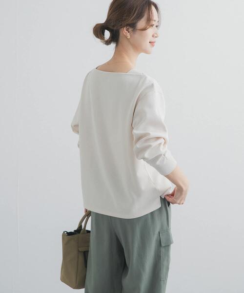 luxe  ナチュラルダンプボートネックプルシャツ URBAN RESEARCH DOORS（アーバンリサーチドアーズ） tシャツ 強撚