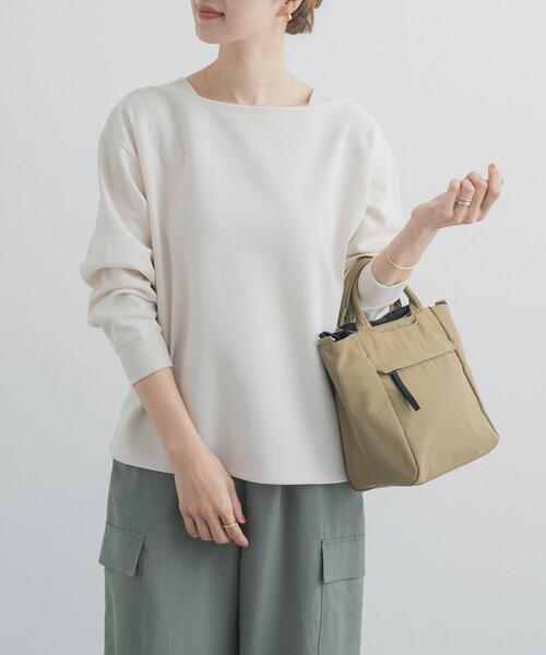 luxe  ナチュラルダンプボートネックプルシャツ URBAN RESEARCH DOORS（アーバンリサーチドアーズ） tシャツ 強撚