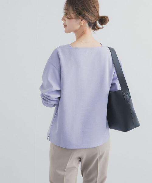 luxe  ナチュラルダンプボートネックプルシャツ URBAN RESEARCH DOORS（アーバンリサーチドアーズ） tシャツ 強撚