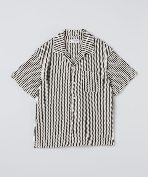【名品図鑑】ヤエカ コンテンポ ストライプシャツ オープンカラー L 日本製 City Ambient Products（シティ アンビエント プロダクツ） tシャツ