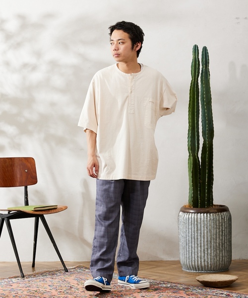 「ARMY TWILL」 7分袖Tシャツ LARGE カーキ メンズ_画像3