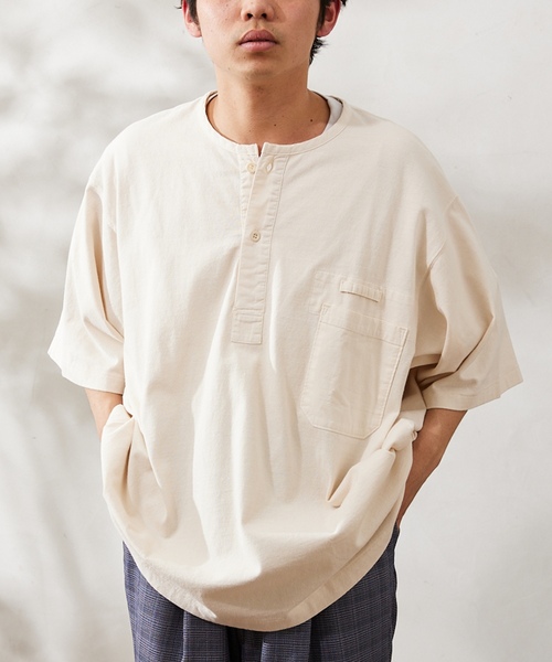 「ARMY TWILL」 7分袖Tシャツ LARGE カーキ メンズ_画像7