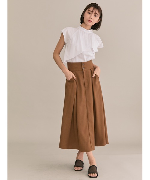 「TONAL」 ノースリーブブラウス 38 インディゴブルー レディース_画像3