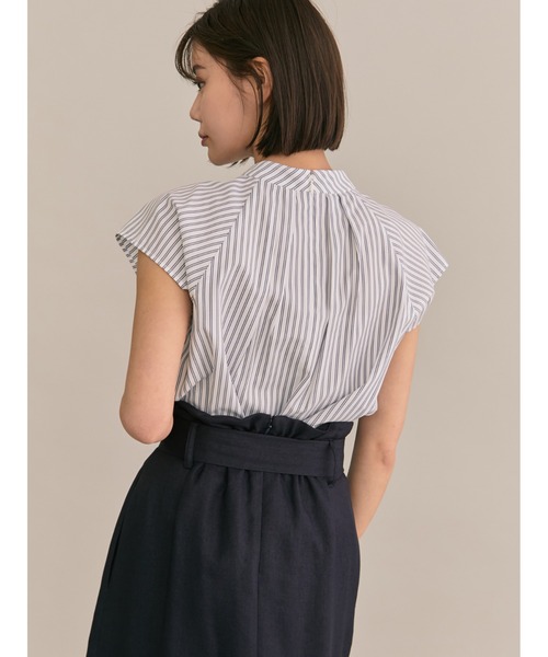 「TONAL」 ノースリーブブラウス 38 インディゴブルー レディース_画像9