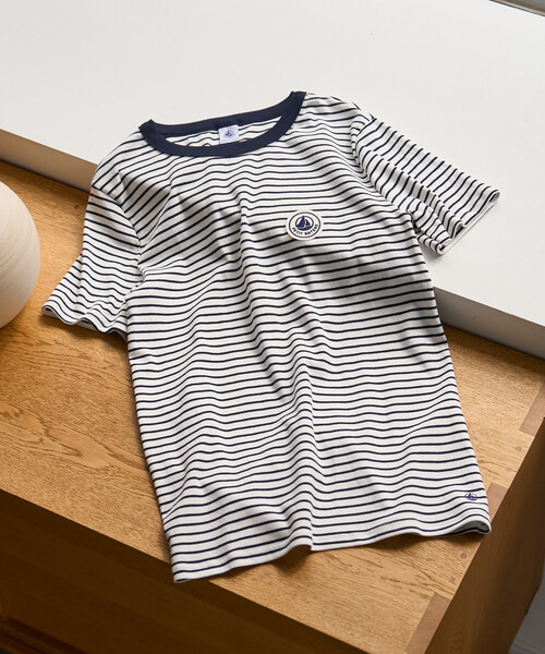 tシャツ PETIT BATEAU × FREAK'S STORE/プチバトー 別注 WAPPEN T-shirt/別注 ワッペンTシャツ レディースの画像
