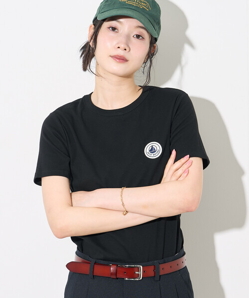 tシャツ PETIT BATEAU × FREAK'S STORE/プチバトー 別注 WAPPEN T-shirt/別注 ワッペンTシャツ レディースの画像