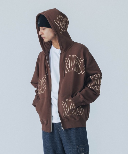「XLARGE」 ジップアップパーカー X-LARGE ライトグリーン メンズの画像