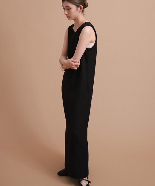 「select MOCA」 コンビワンピース MEDIUM ブラック レディースの画像