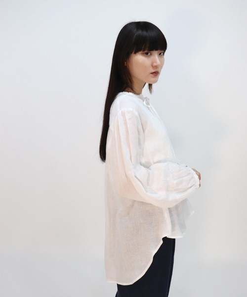 「haupia」 長袖ブラウス MEDIUM ベージュ レディース_画像5