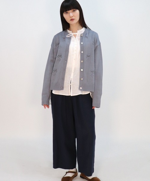 「haupia」 長袖ブラウス MEDIUM ベージュ レディース_画像8