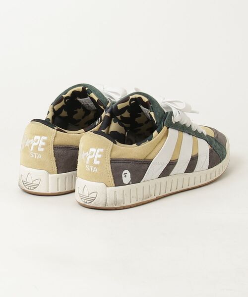 「A BATHING APE」 ローカットスニーカー「adidasコラボ」 27cm グリーン メンズの画像