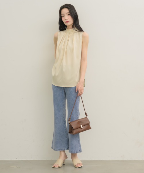 「NEUNA」 デニムパンツ LARGE ホワイト レディース_画像4