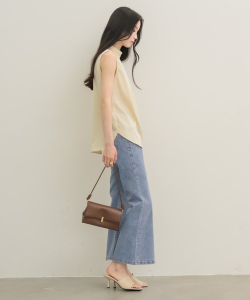 「NEUNA」 デニムパンツ LARGE ホワイト レディース_画像7