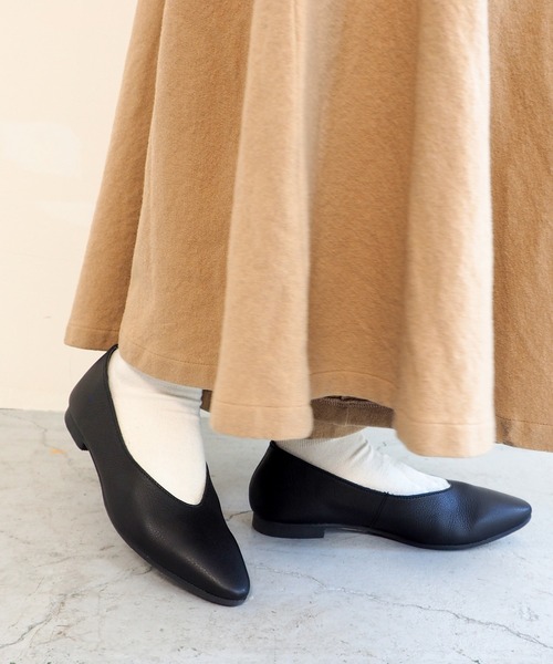 「ENあしながおじさん」 フラットパンプス 24cm シルバー レディース_画像3