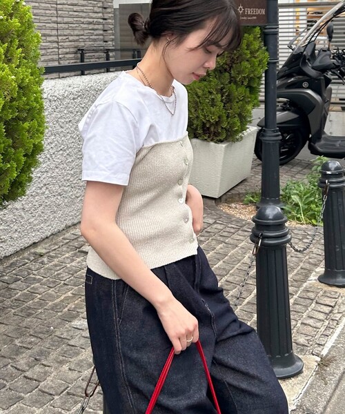 「fredy emue」 ノースリーブニット 38 ブラック レディース_画像6