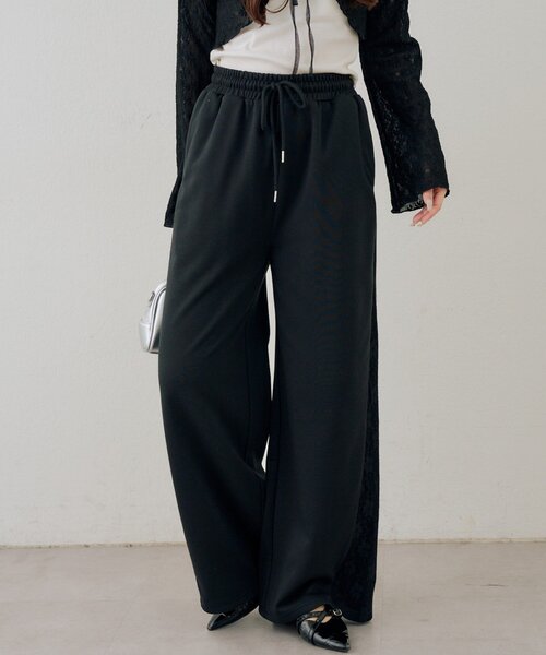 「continuer de NICE CLAUP」 スウェットパンツ FREE トップグレー レディース_画像3