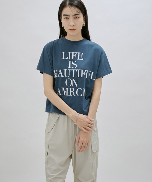 「AMERICANA」 半袖Tシャツ FREE オフホワイト レディース_画像4