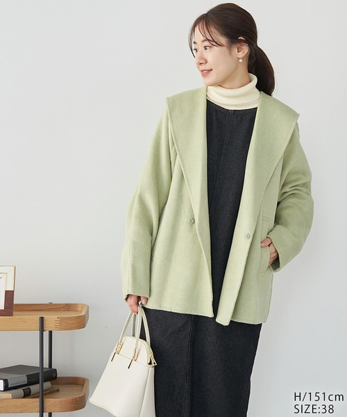 ROPE' PICNIC コート アウター セーラーカラーショートコート