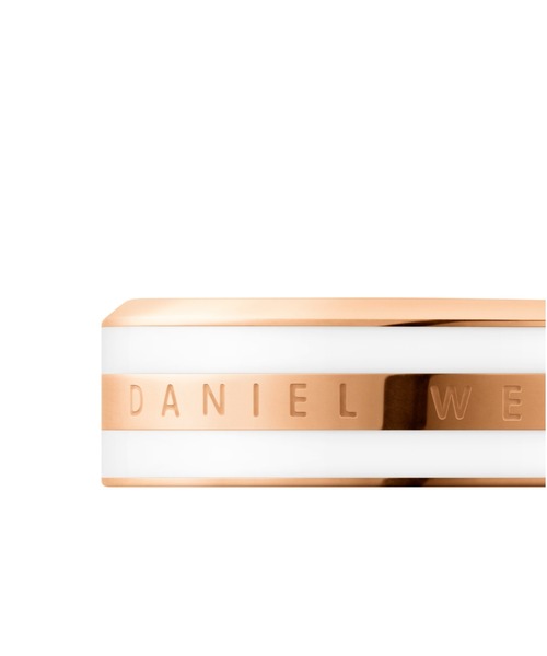 Daniel Wellington Emalie Ring Satin White S 9号 DW00400047 Jewellery - Emalie Ring in silver & white - Size 48 | DW