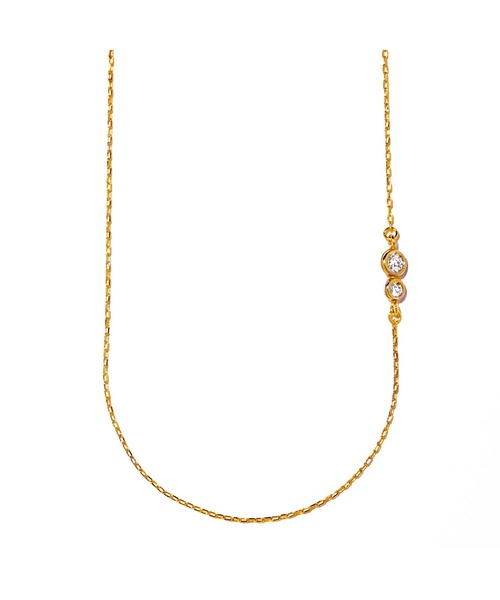 ネックレス 「les bon bon」two diamond necklace BOB199 レディースの画像