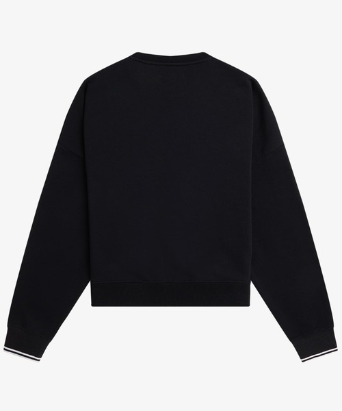 FRED PERRY／スウェットトレーナー／Sサイズ／黒 FRED PERRY トレーナー スウェット Tipped Sweatshirt／ティップ