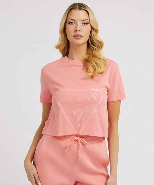 GUESS tシャツ Adele Crop Tee Tシャツ レディース : ZOZOTOWN