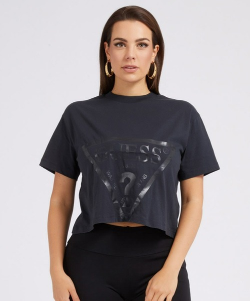 tシャツ GUESS ADELE CROP T-SHIRT TEEシャツ レディース GUESS tシャツ Adele Crop Tee Tシャツ レディース : ZOZOTOWN