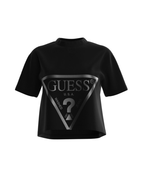 tシャツ GUESS ADELE CROP T-SHIRT TEEシャツ レディース GUESS tシャツ Adele Crop Tee Tシャツ レディース : ZOZOTOWN