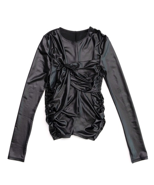 tシャツ Shirring Twist Top/シャーリングツイストトップ「MAISON SPECIAL/メゾンスペシャル」 レディース MAISON SPECIAL tシャツ Shirring Twist Top/シャーリング
